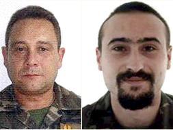 En la imagen, los fallecidos Rubén Alonso Ríos (d) y el brigada Juan Andrés Suárez García (i), ambos pertenecientes a la Brigada Ligera Aerotransportable (BRILAT), con sede en Figueirido. /Efe