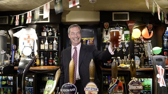 Nigel Farage, durante la campaña electoral.