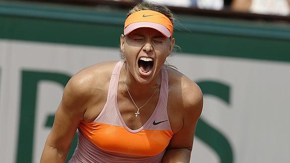 Sharapova celebra su pase a la final. 