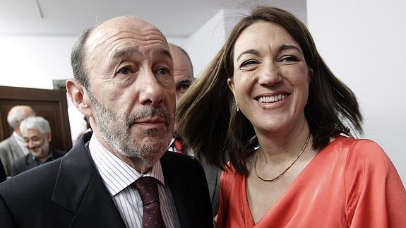 Alfredo Pérez Rubalcaba y Soraya Rodríguez. 