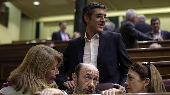 El diputado socialista, Eduardo Madina, en el Congreso. 