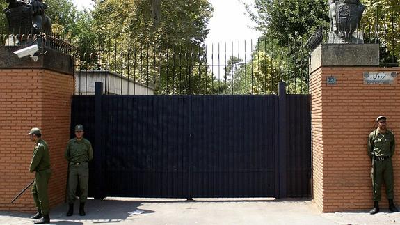La embajada británica en Teherán.