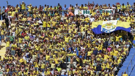 Afición de Las Palmas durante un partido.