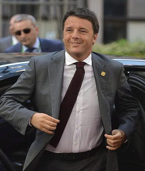 Matteo Renzi, a su llegada a Bruselas para la cumbre de jefes de Gobierno, el 16 de julio 
