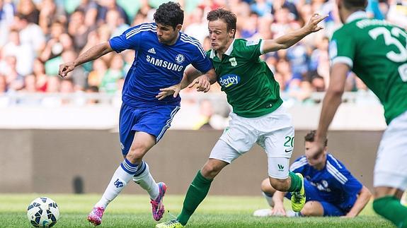 Diego Costa, en su primer partido con el Chelsea. 