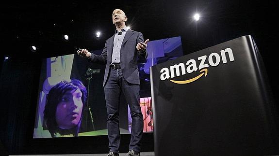 Jeff Bezos, el pasado mes de junio durante la  presentación del Amazon Fire. 