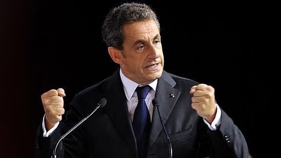 Nicolas Sarkozy, durante un mitin cerca de Tours, el pasado 15 de octubre 