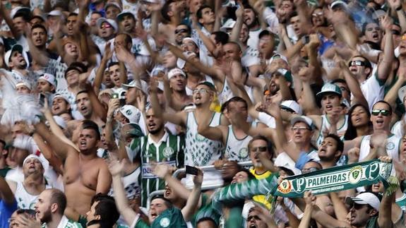 Afición del Palmeiras. 