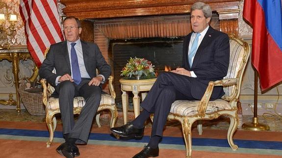 John Kerry y Sergei Lavrov