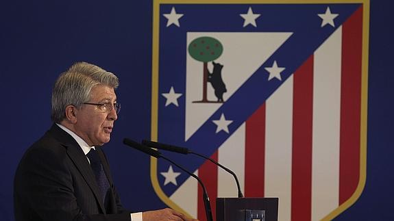Enrique Cerezo, presidente del Atlético.  