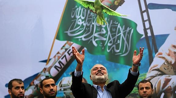El líder de Hamas, Sheikh Ismaeli Haneiya. 