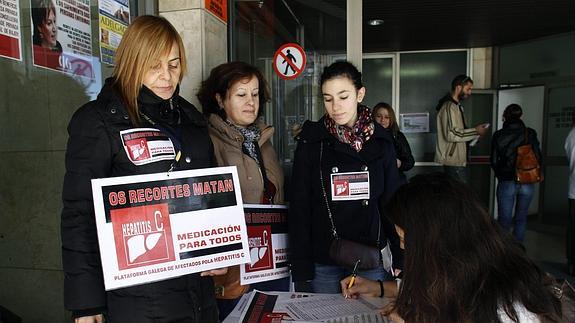 Integrantes de la Plataforma de Afectados por la Hepatitis C. 