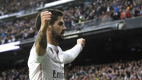 Isco celebra su gol. 