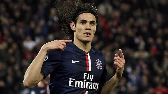 Cavani celebra su gol. 