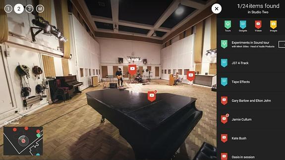 Imagen de la aplicación 'Inside Abbey Road'.