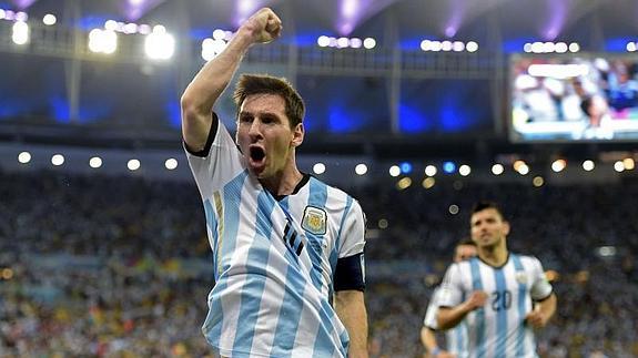 Messi, con Argentina en el Mundial. 