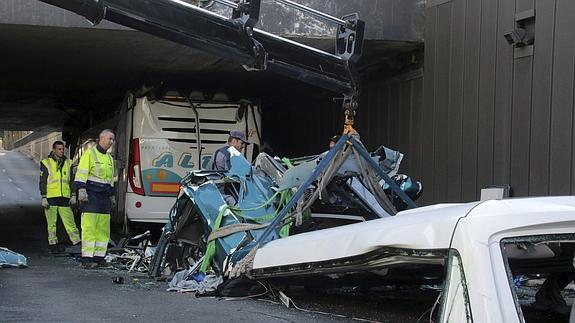 Estado del vehículo tras el accidente.