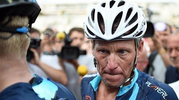 El exciclista Lance Armstrong, tras participar en una carrera solidaria. 