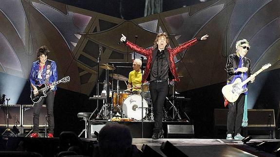 La banda Rolling Stones en Madrid.