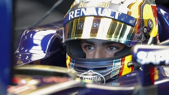 Carlos Sainz durante el GP de Bélgica. 