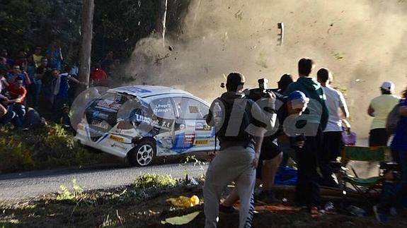 Momento del atropello múltiple.