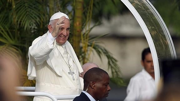 El papa Francisco, durante su vista a Cuba. 