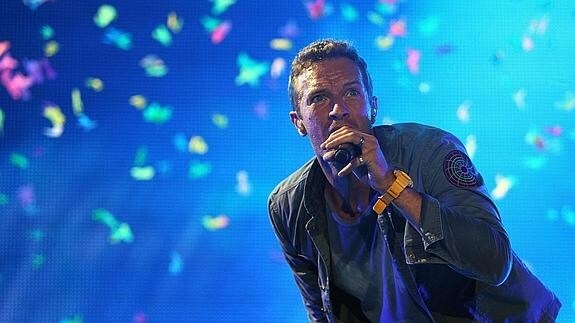 Chris Martin, durante un concierto de Coldplay.