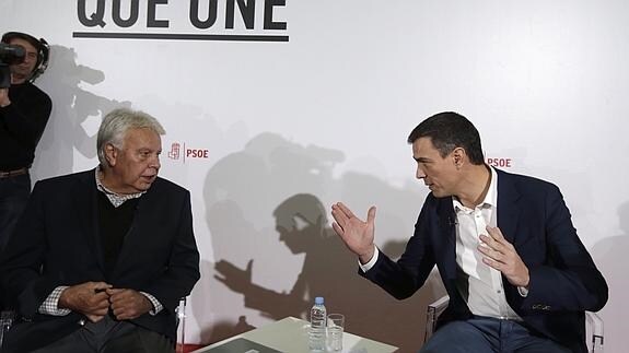 Felipe González y Pedro Sánchez.