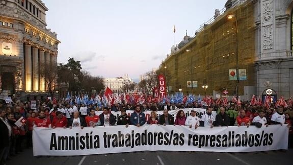 Manifestación en solidaridad con 'los 8 de Airbus'.