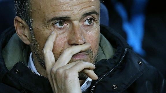 Luis Enrique, durante un partido. 