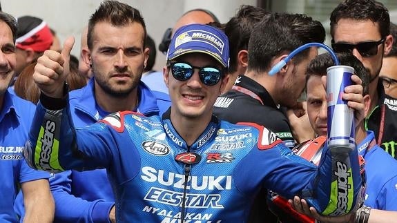 Maverick Viñales, en el pasado GP de Francia. 