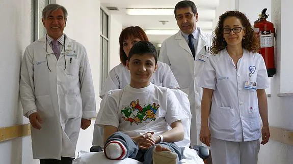 Wissam Alnawaji, el niño sirio operado en el Hospital 12 de Octubre tras sufrir heridas de guerra.