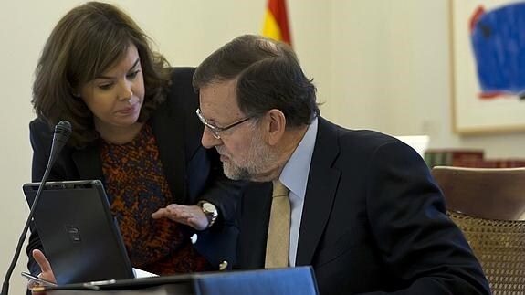 Mariano Rajoy y Soraya Sáenz de Santamaría, en una imagen de archivo.