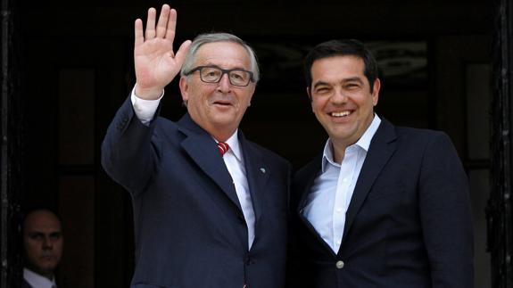 Juncker y Tsipras.