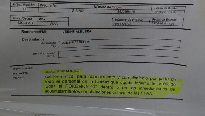 Prohibido cazar Pokemon en los cuarteles