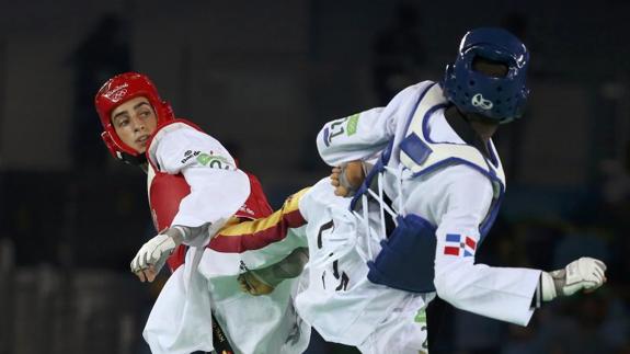 Jesús Tortosa, durante su combate por el bronce. 