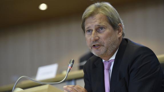 El comisario para la Ampliación de la UE, Johannes Hahn.