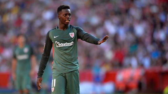 Iñaki Williams, durante el partido. 