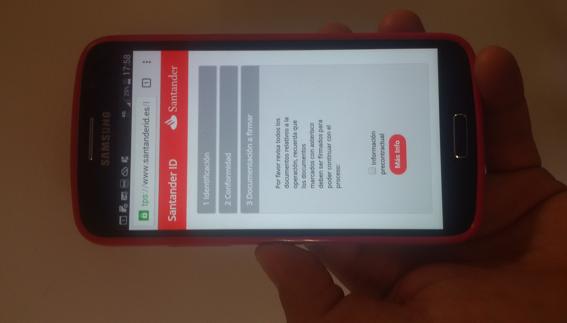 Sistema de contratación móvil de Santander.