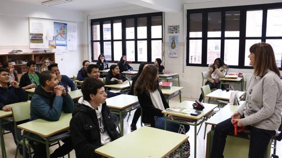 Alumnos de Secundaria en un aula. 