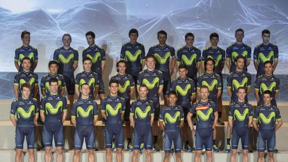 El plantel del Movistar Team. 