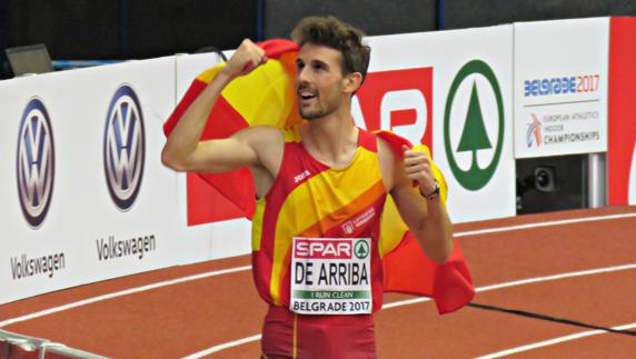 Álvaro de Arriba, tras lograr la medalla de bronce. 