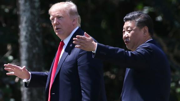 Trump y el presidente chino, Xi Jinping. 