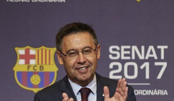 Josep Maria Bartomeu, ante el Senado del Barcelona. 