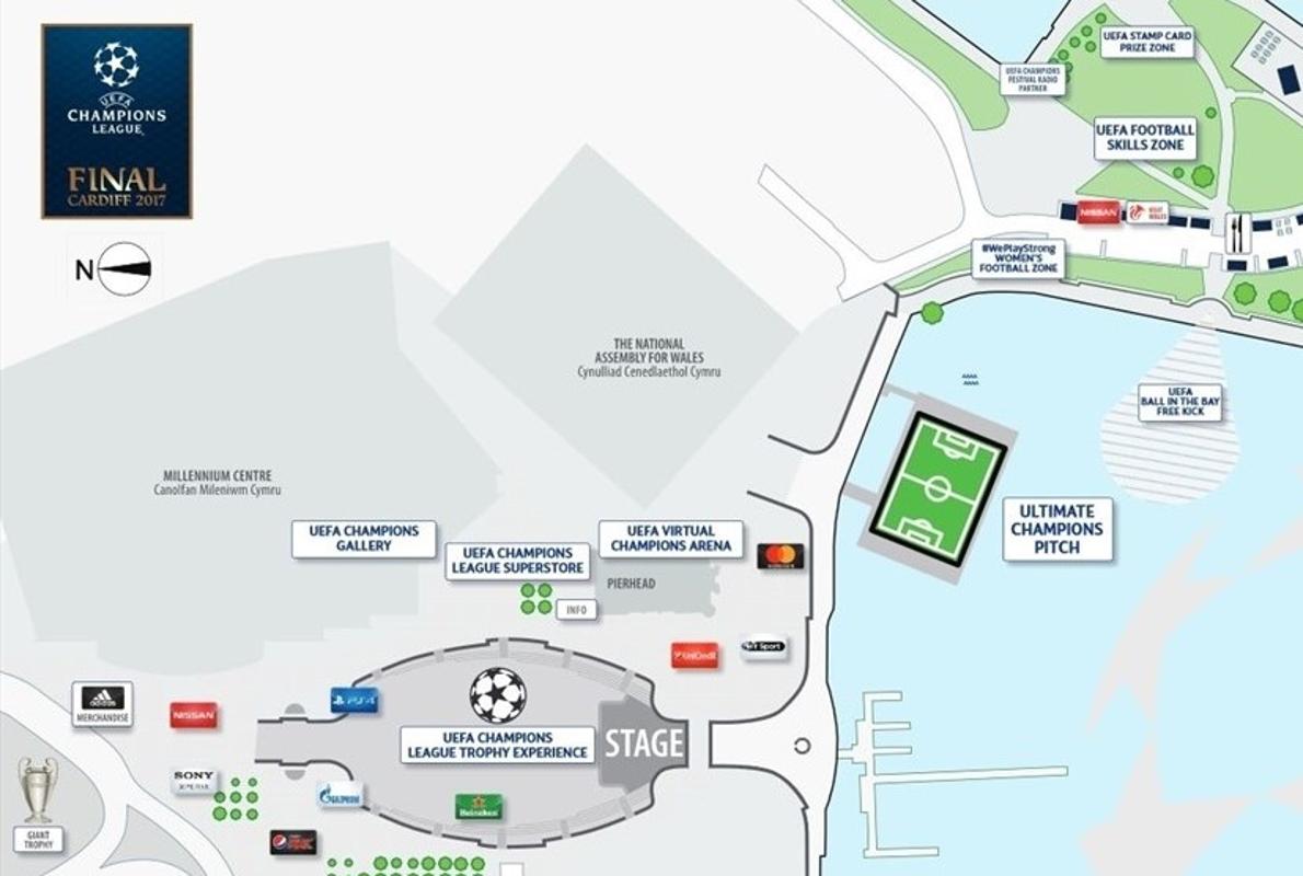 UEFA mantiene la zona de aficionados en Cardiff