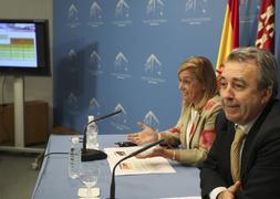 Reverte y Cerdá durante la presentación del Plan Infomur. / J.L.