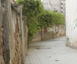 Estado del callejón que parte desde Jerónimo Santa Fe. ::                             S. M. L. / AGM