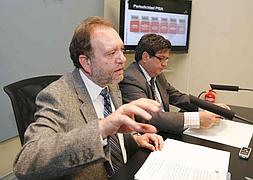 Constantino Sotoca y José Daniel Martín, ayer. ::                             JUAN LEAL