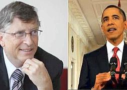 Bill Gates, presidente de Microsoft y Barack Obama, presidente de Estados Unidos, lamentan la muerte de Jobs :: AP/Reuters