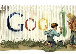 Nuevo 'doodle' en honor del escritor Mark Twain :: Google